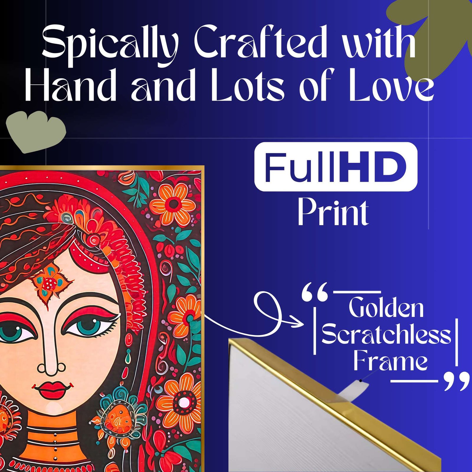 Set of Four Wall Paintings for Wall Dacoration Golden Framed Wall Paintings for Living Room & Bedroom Wall Art for Home Decoration & Office Wall Dรฉcor (13x10 inch CH-GD4-12) - Image 3